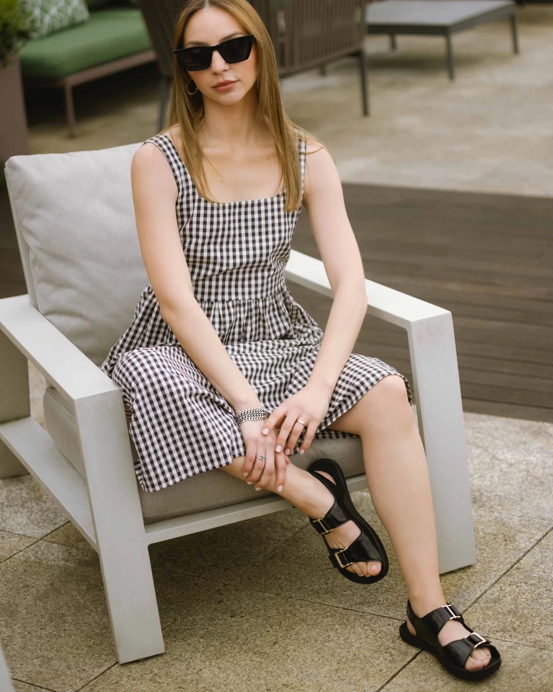 Shapen Dazzle Black - Sandalias barefoot de hebillas