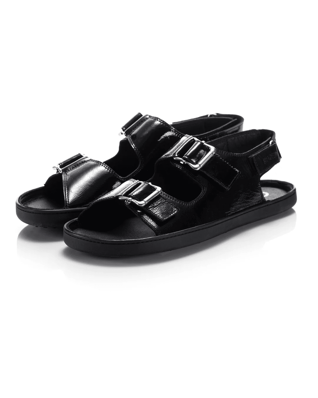 Shapen Dazzle Black - Sandalias barefoot de hebillas