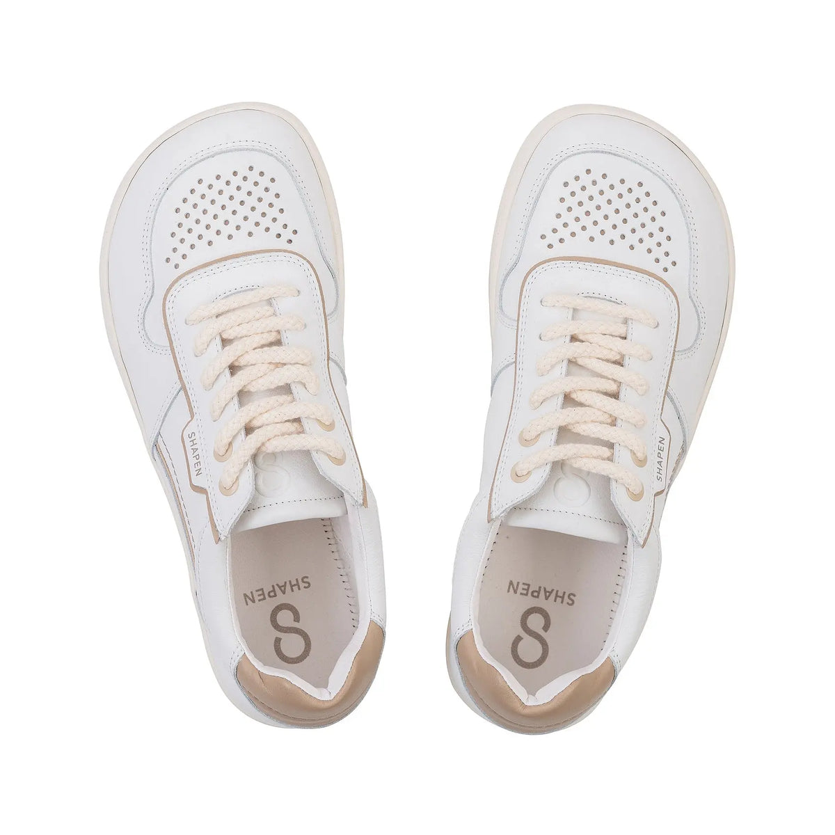 Shapen - Flowin White & Beige - Zapatillas barefoot  Cacles Barefoot