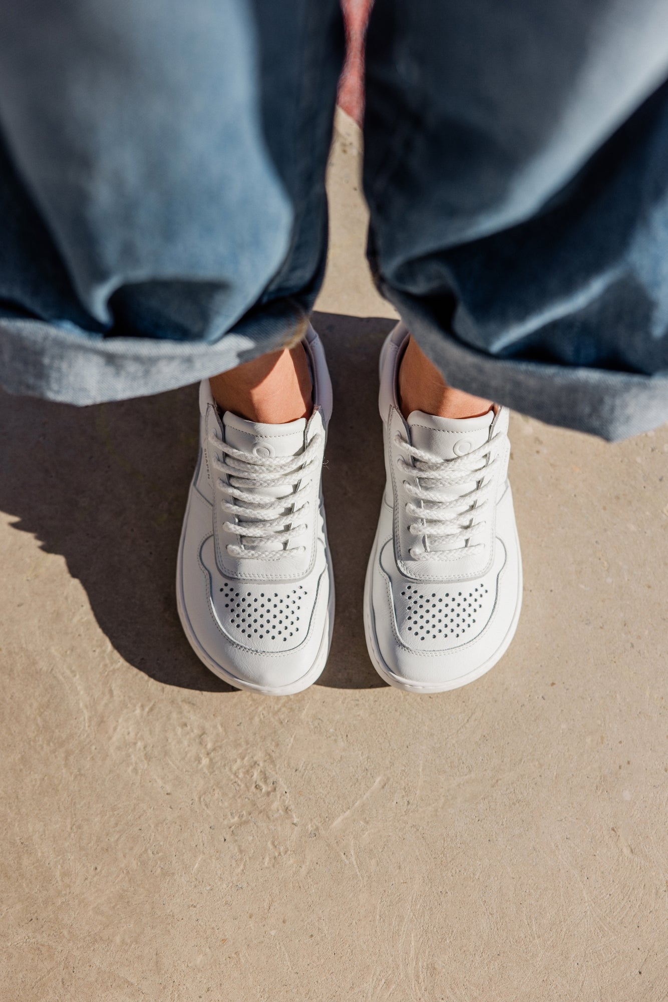 Shapen - Flowin White & Grey - Sneakers barefoot