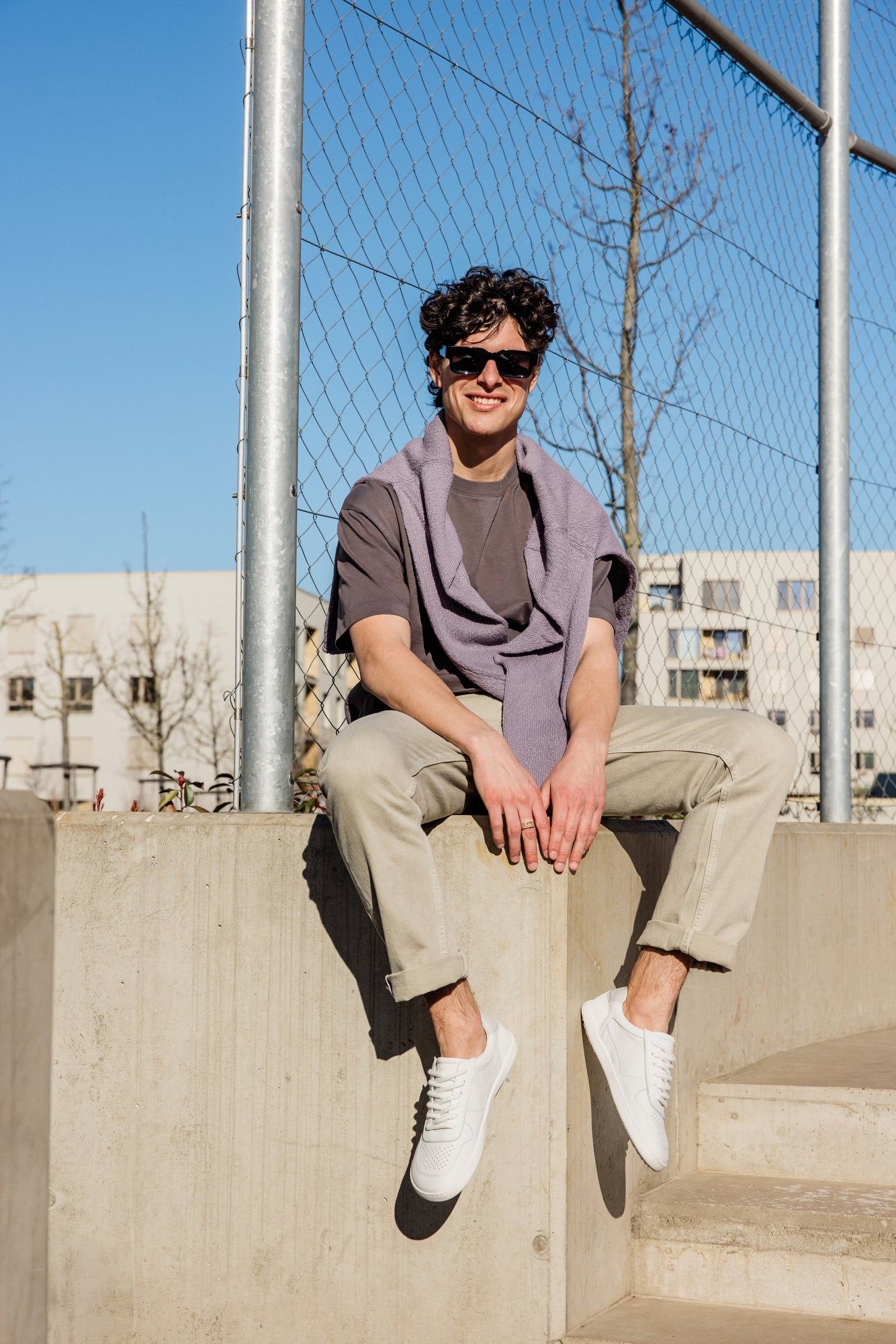 Shapen - Flowin White & Grey - Sneakers barefoot