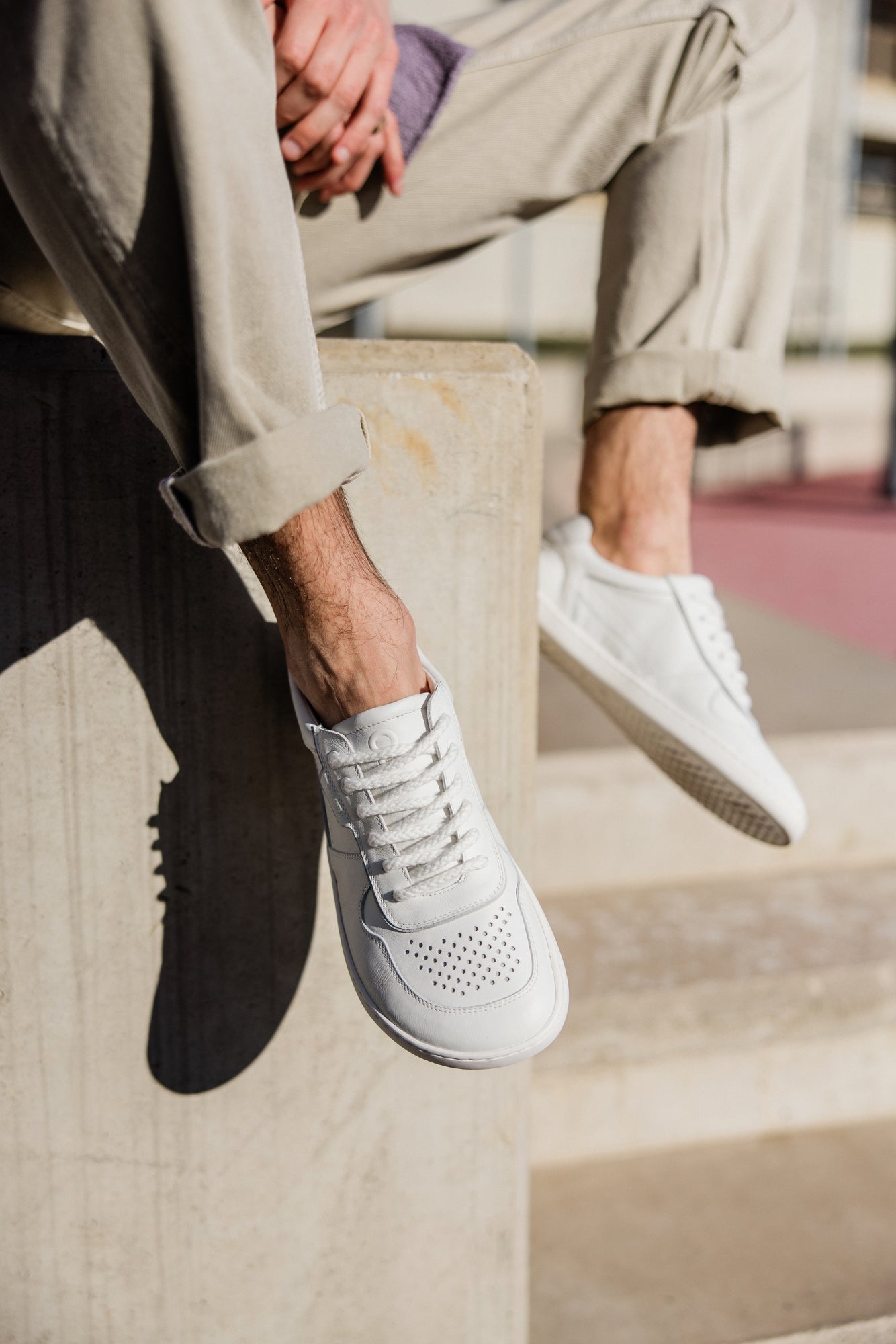 Shapen - Flowin White & Grey - Sneakers barefoot