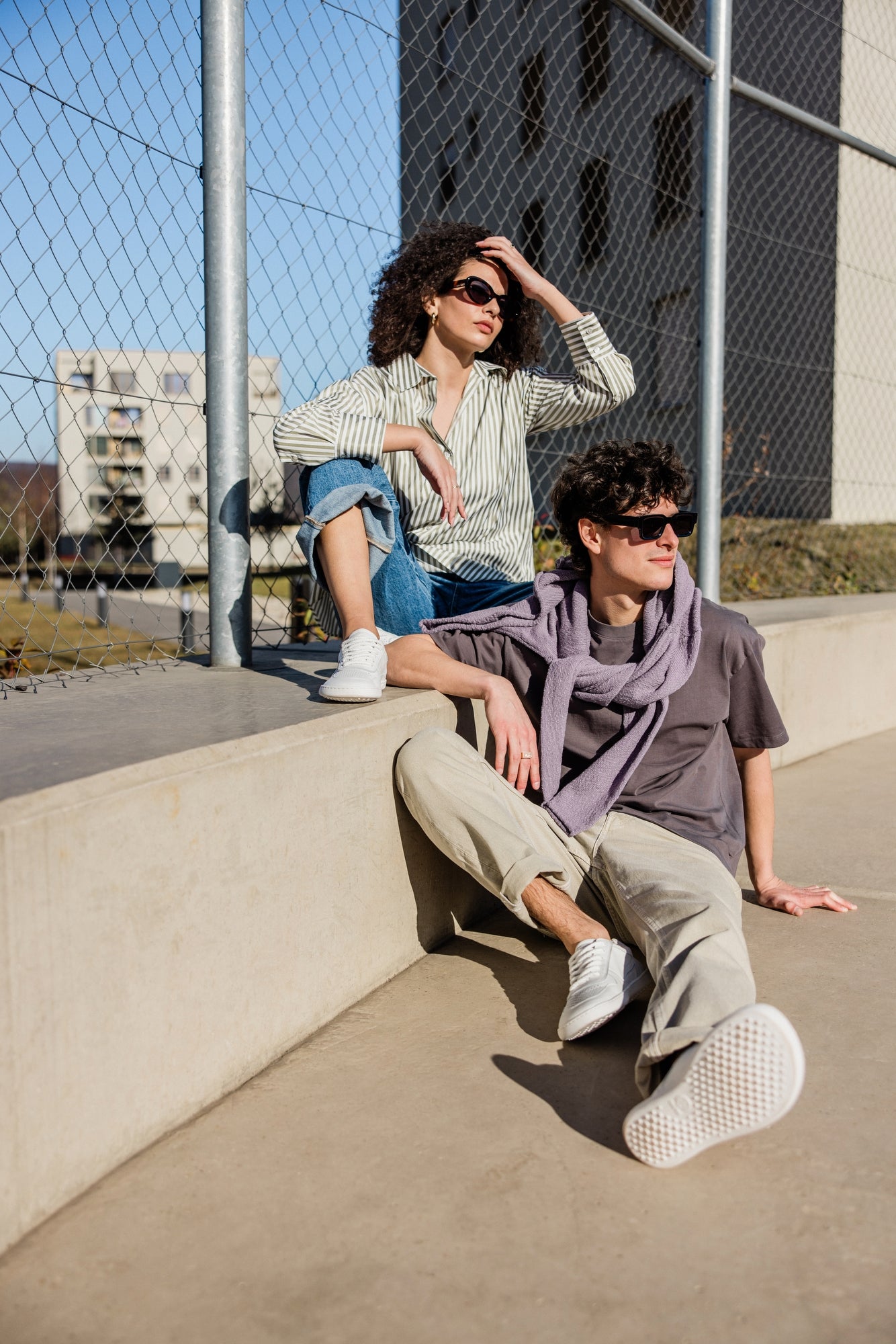 Shapen - Flowin White & Grey - Sneakers barefoot
