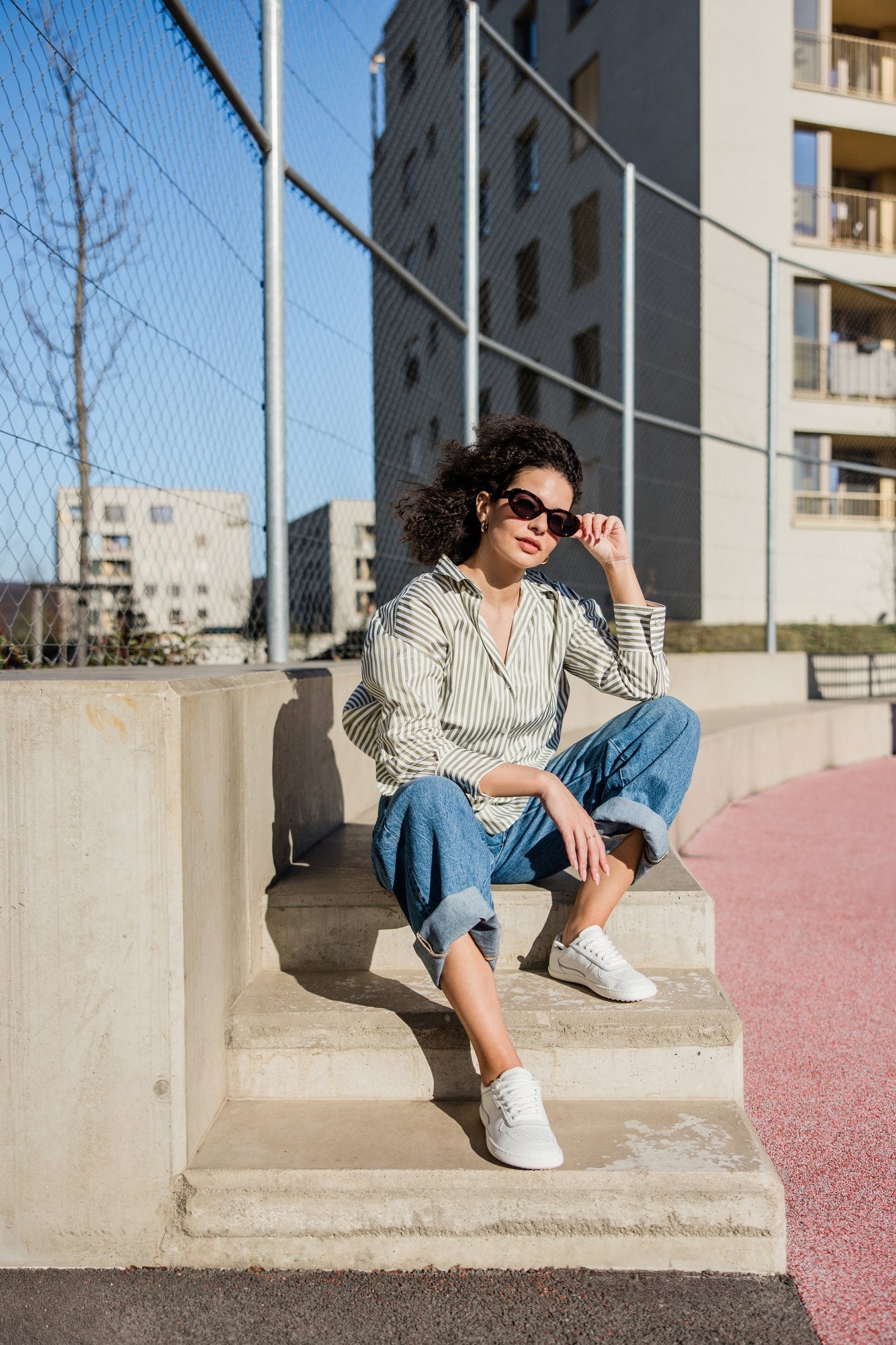 Shapen - Flowin White & Grey - Sneakers barefoot
