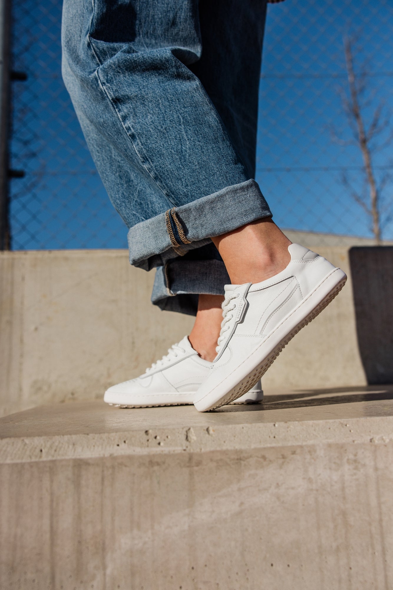 Shapen - Flowin White & Grey - Sneakers barefoot