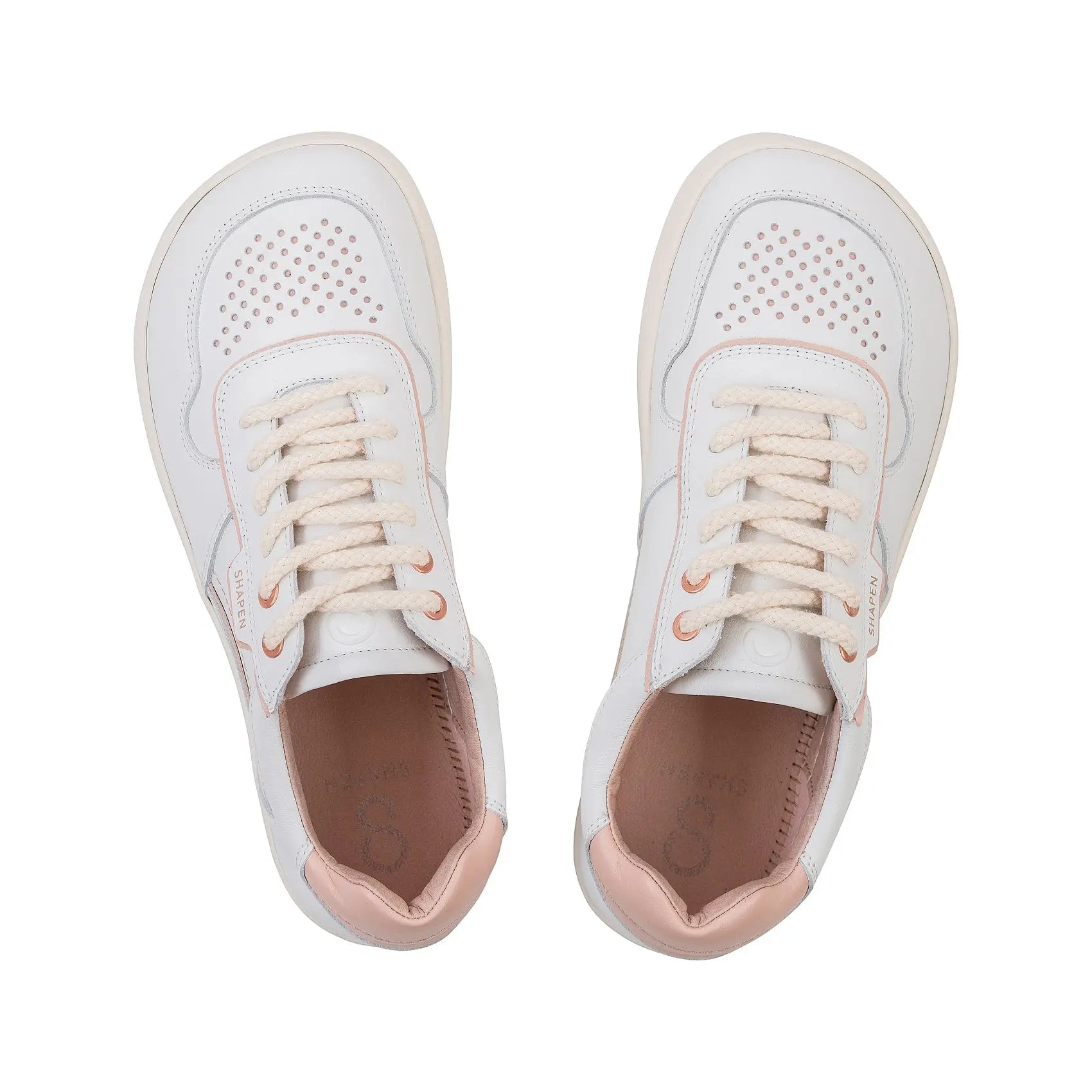 Shapen - Flowin White & Pink - Sneakers barefoot
