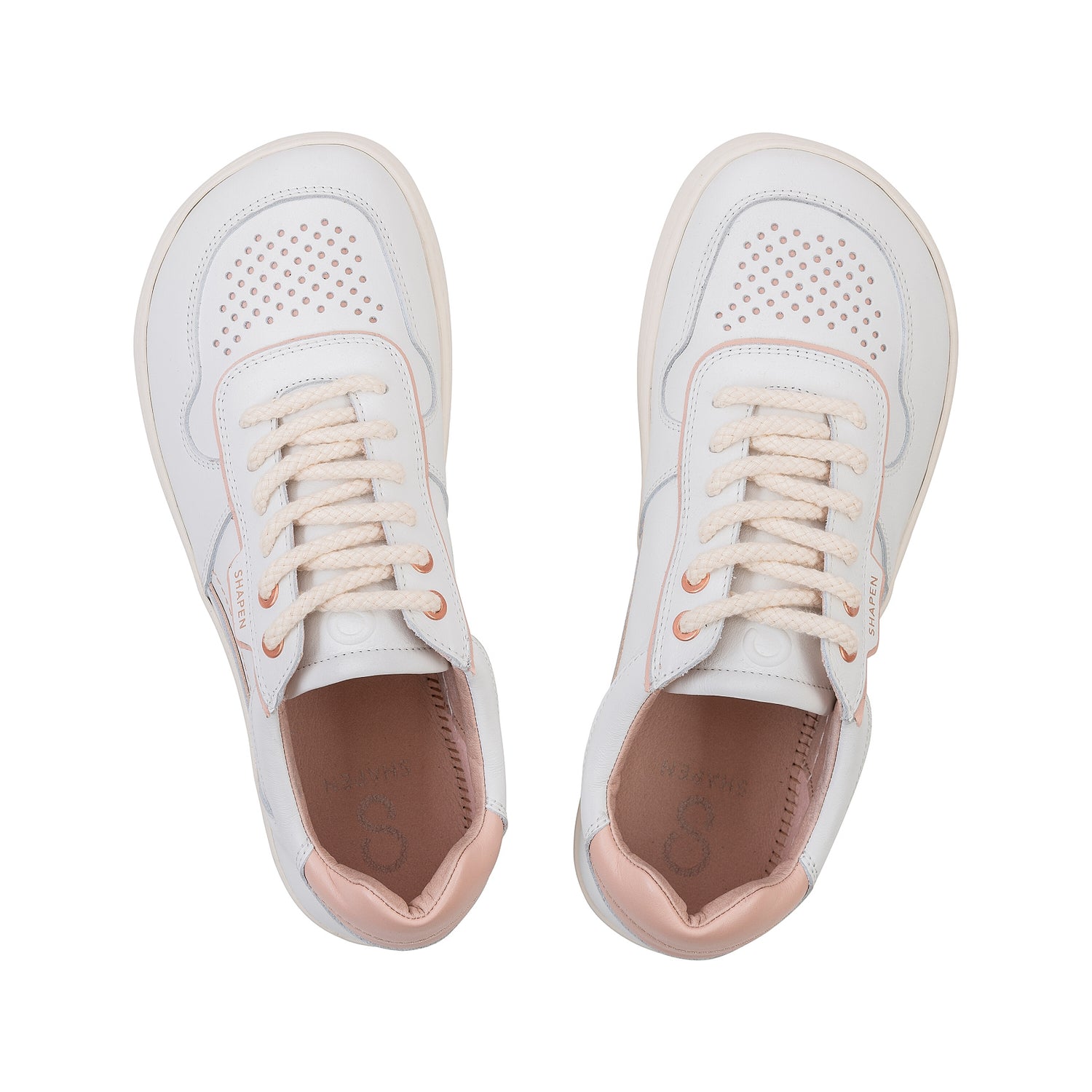 Shapen - Flowin White & Pink - Sneakers barefoot