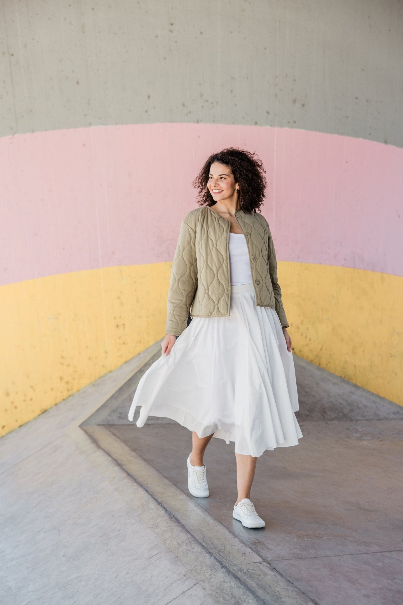 Shapen - Flowin White & Pink - Sneakers barefoot