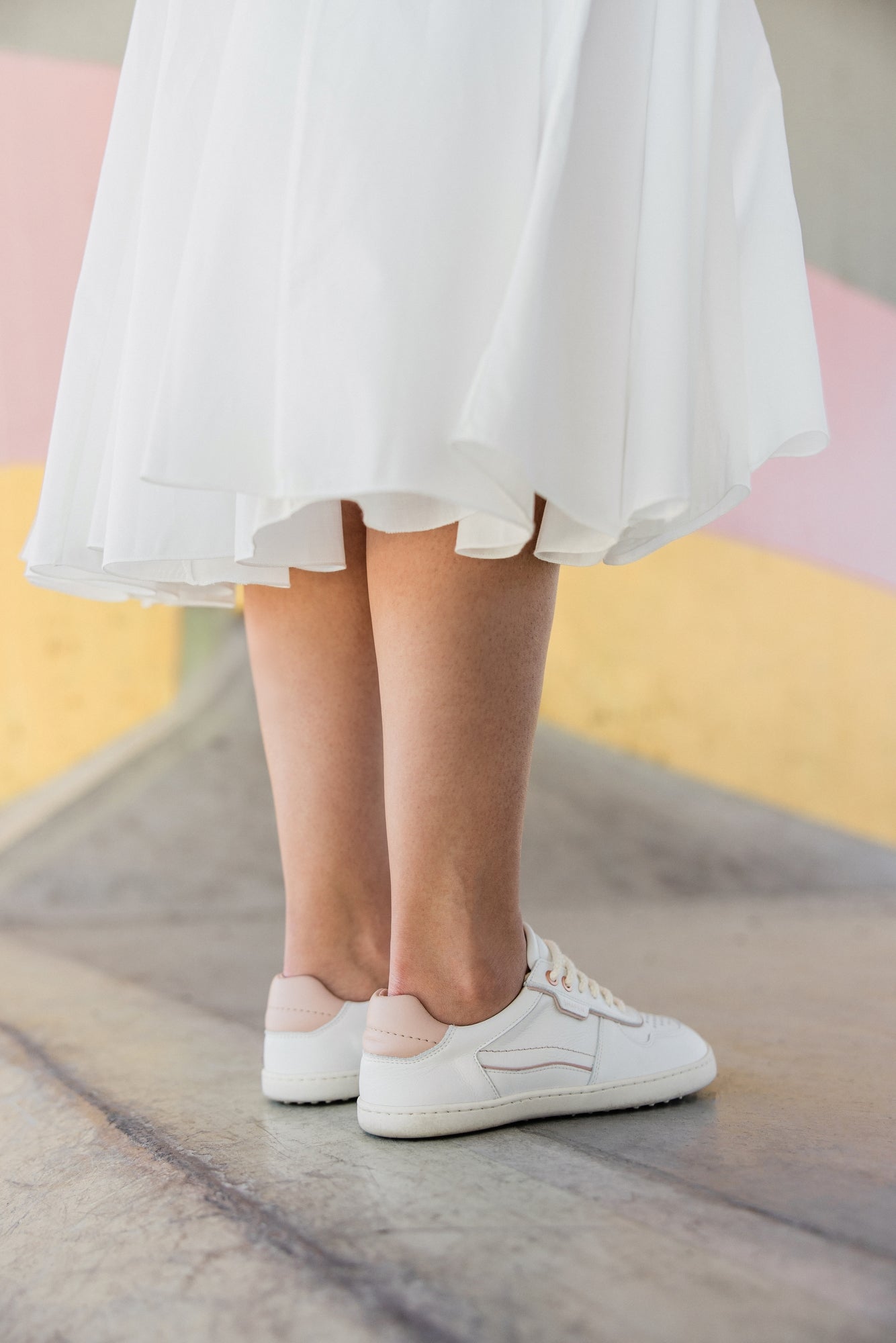 Shapen - Flowin White & Pink - Sneakers barefoot