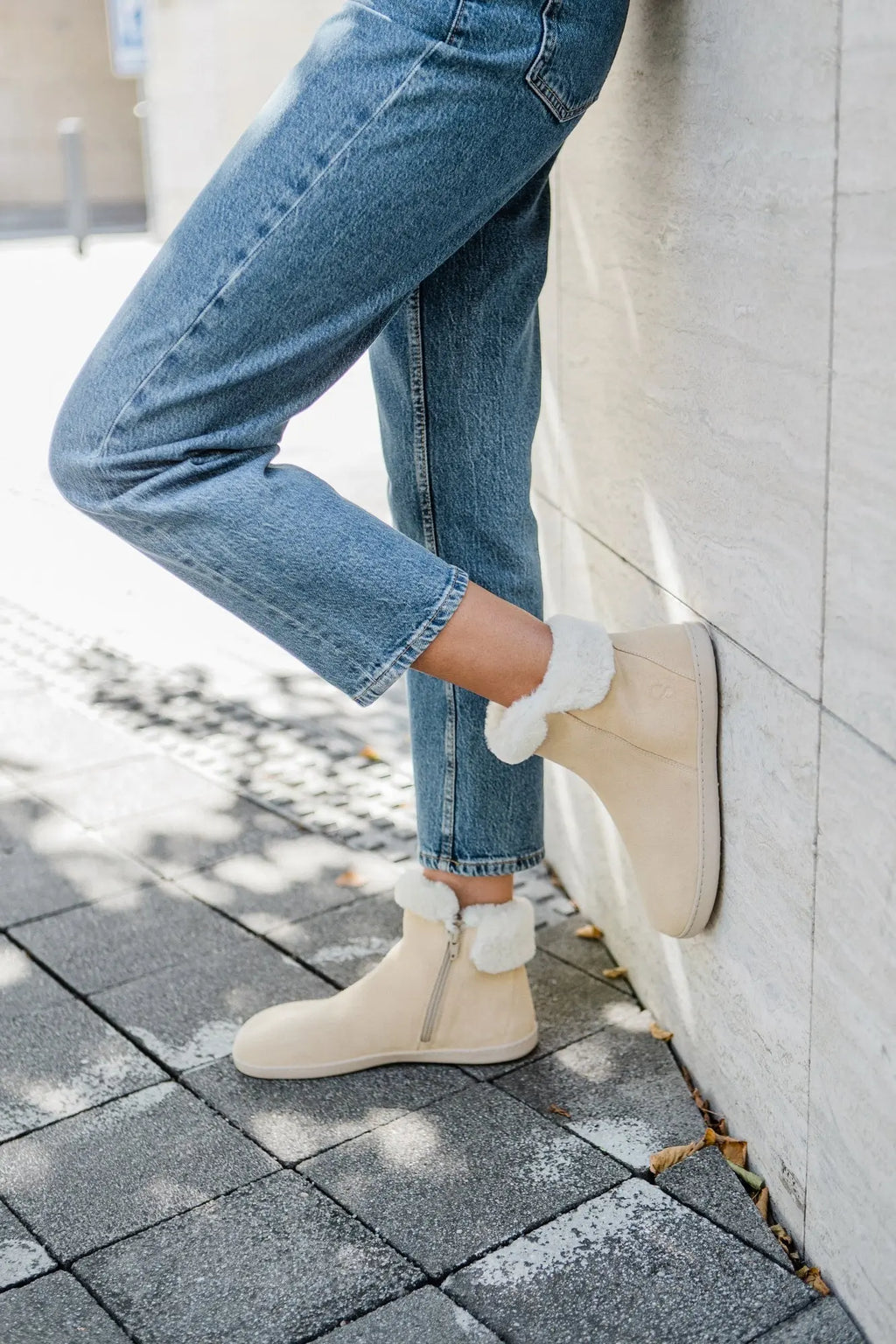 Shapen - Fluffy 2.0 Beige - Botines de invierno barefoot