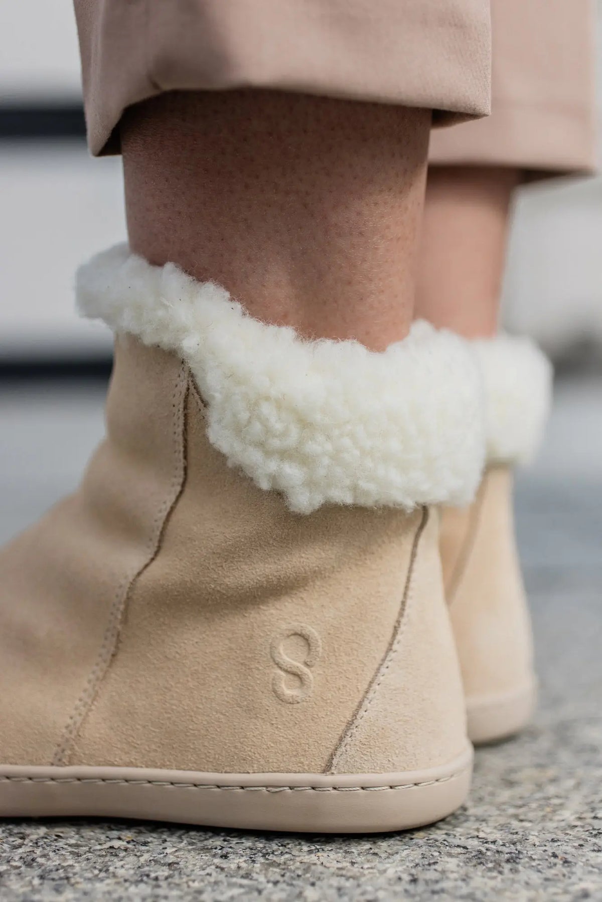 Shapen - Fluffy 2.0 Beige - Botines de invierno barefoot