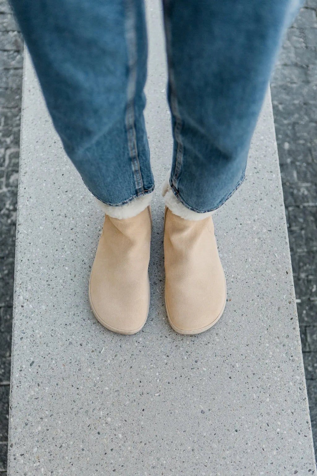 Shapen - Fluffy 2.0 Beige - Botines de invierno barefoot
