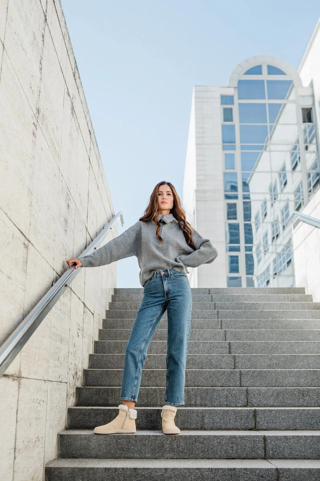 Shapen - Fluffy 2.0 Beige - Botines de invierno barefoot