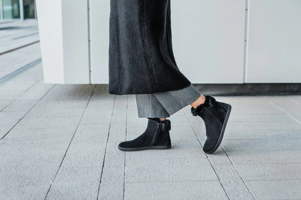 Shapen - Fluffy 2.0 Black - Botines de invierno barefoot