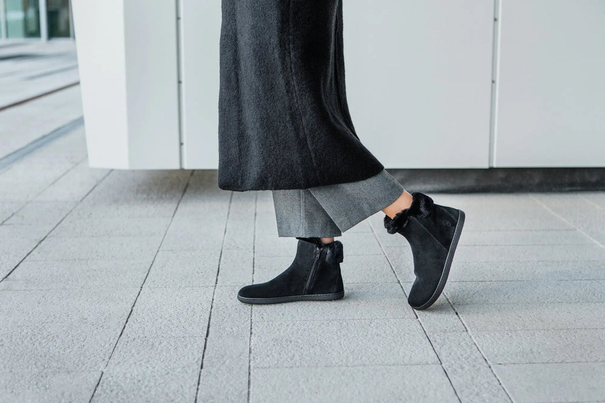 Shapen - Fluffy 2.0 Black - Botines de invierno barefoot