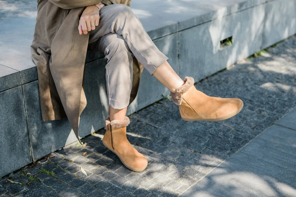 Shapen - Fluffy 2.0 Brown - Botines de invierno barefoot