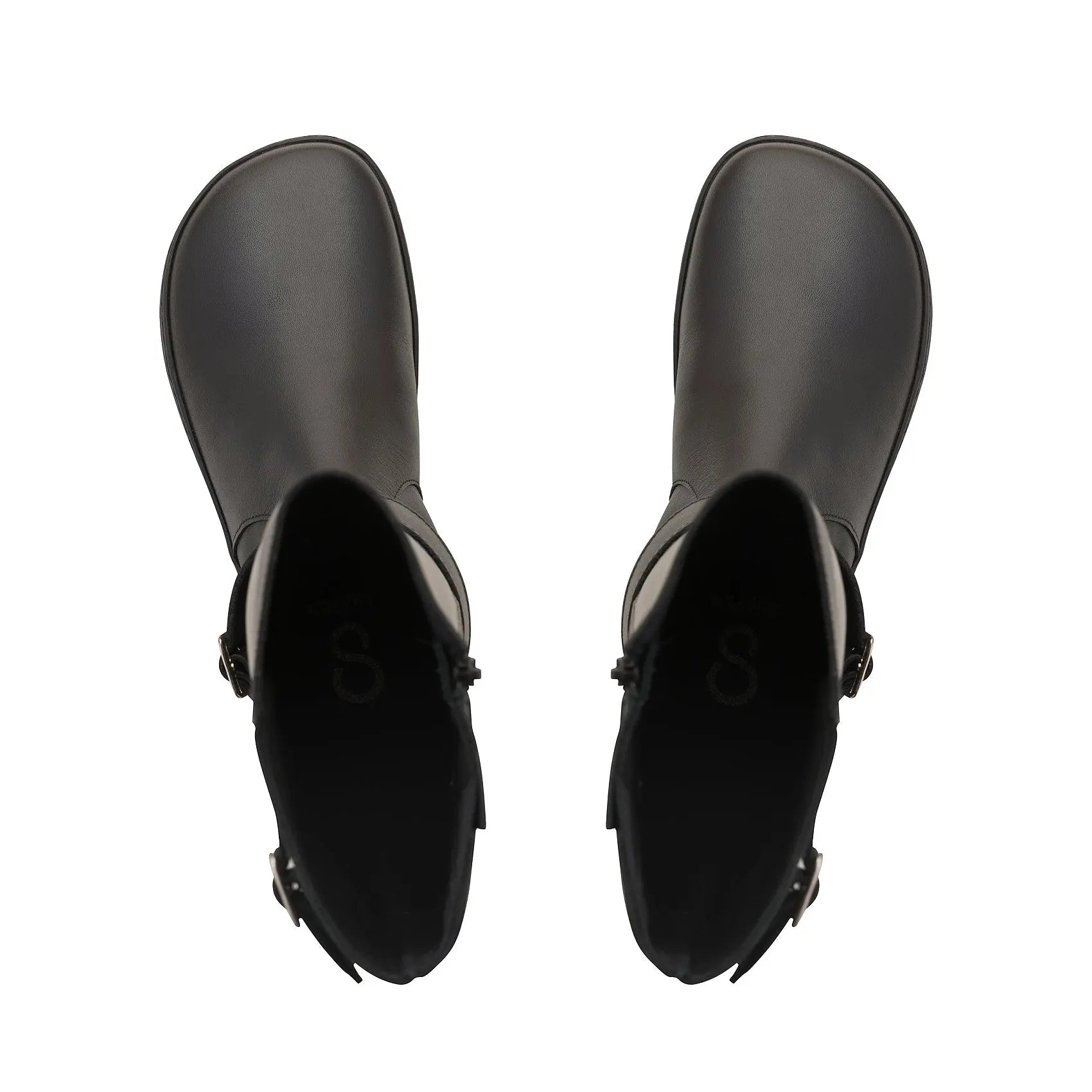 Shapen - Glam Knee Black Leather Vegan - Botas altas barefoot