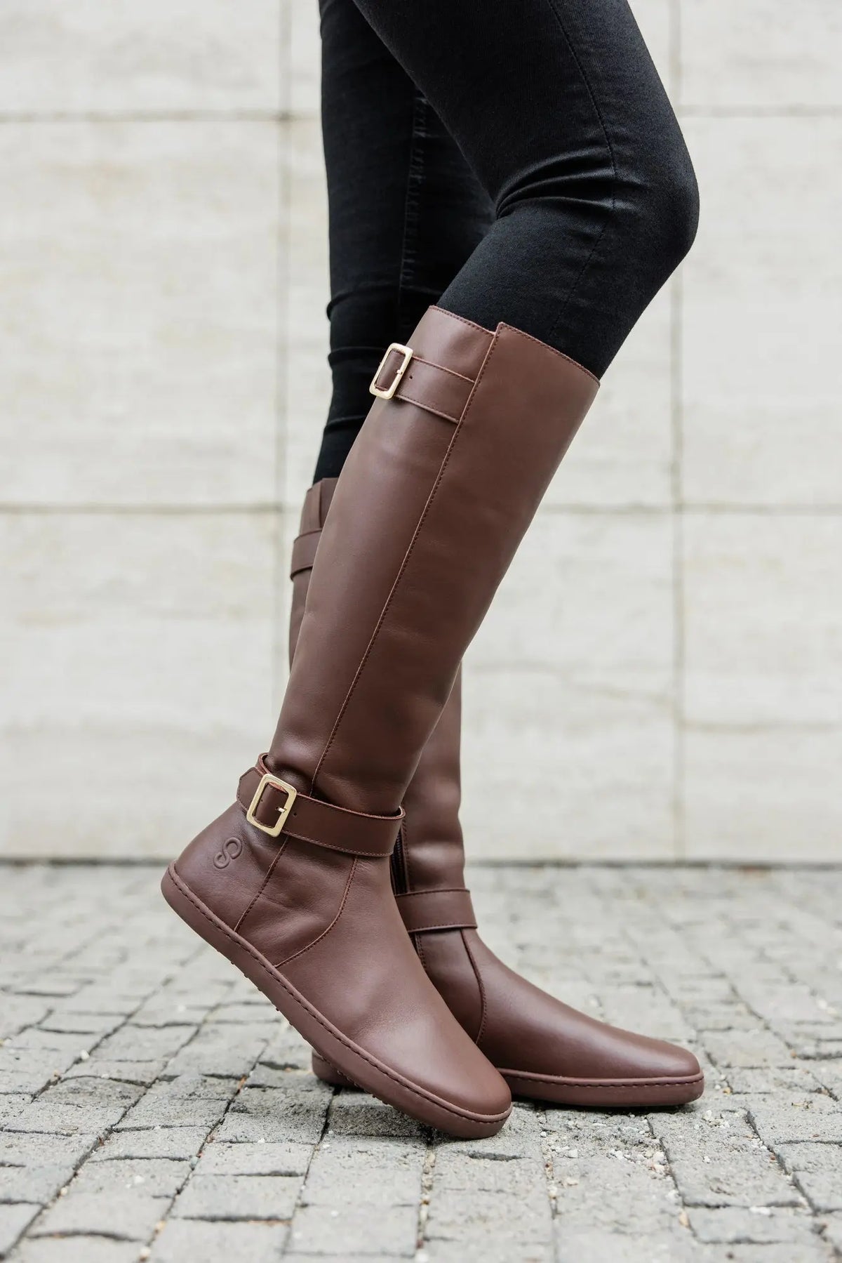 Shapen - Glam Knee Brown Leather - Bottes hautes barefoot