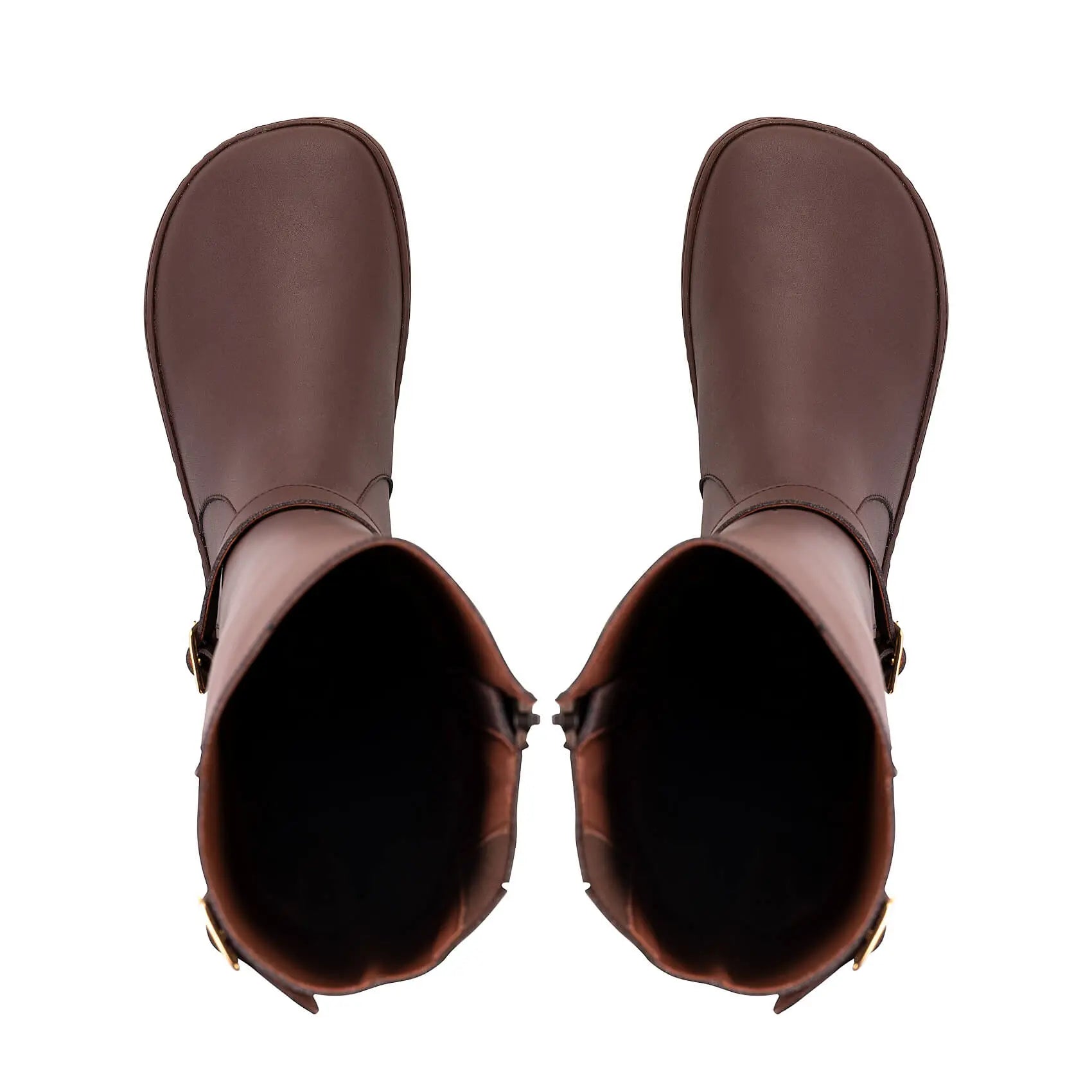 Shapen - Glam Knee Brown Leather Vegan - Botas altas barefoot