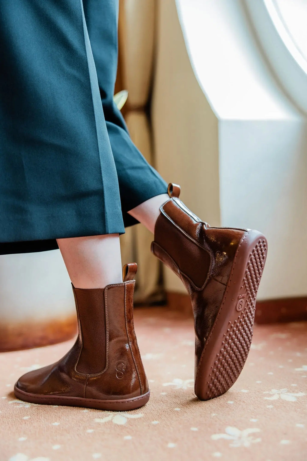 Shapen - Majesty Red Brown - Botas chelsea barefoot