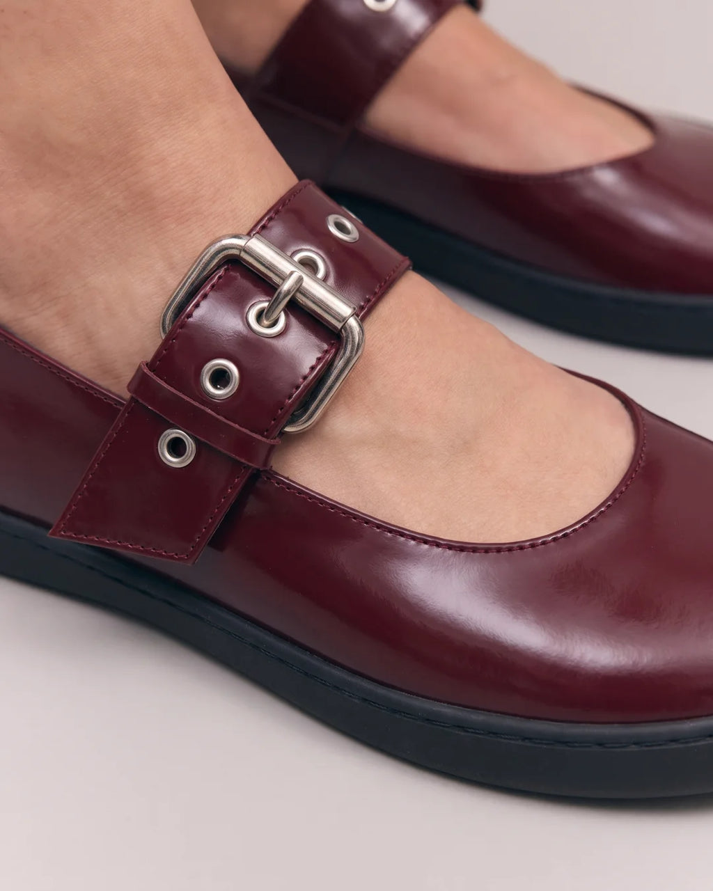 Shapen - Mary Jane Coco Bordeaux - Bailarinas barefoot