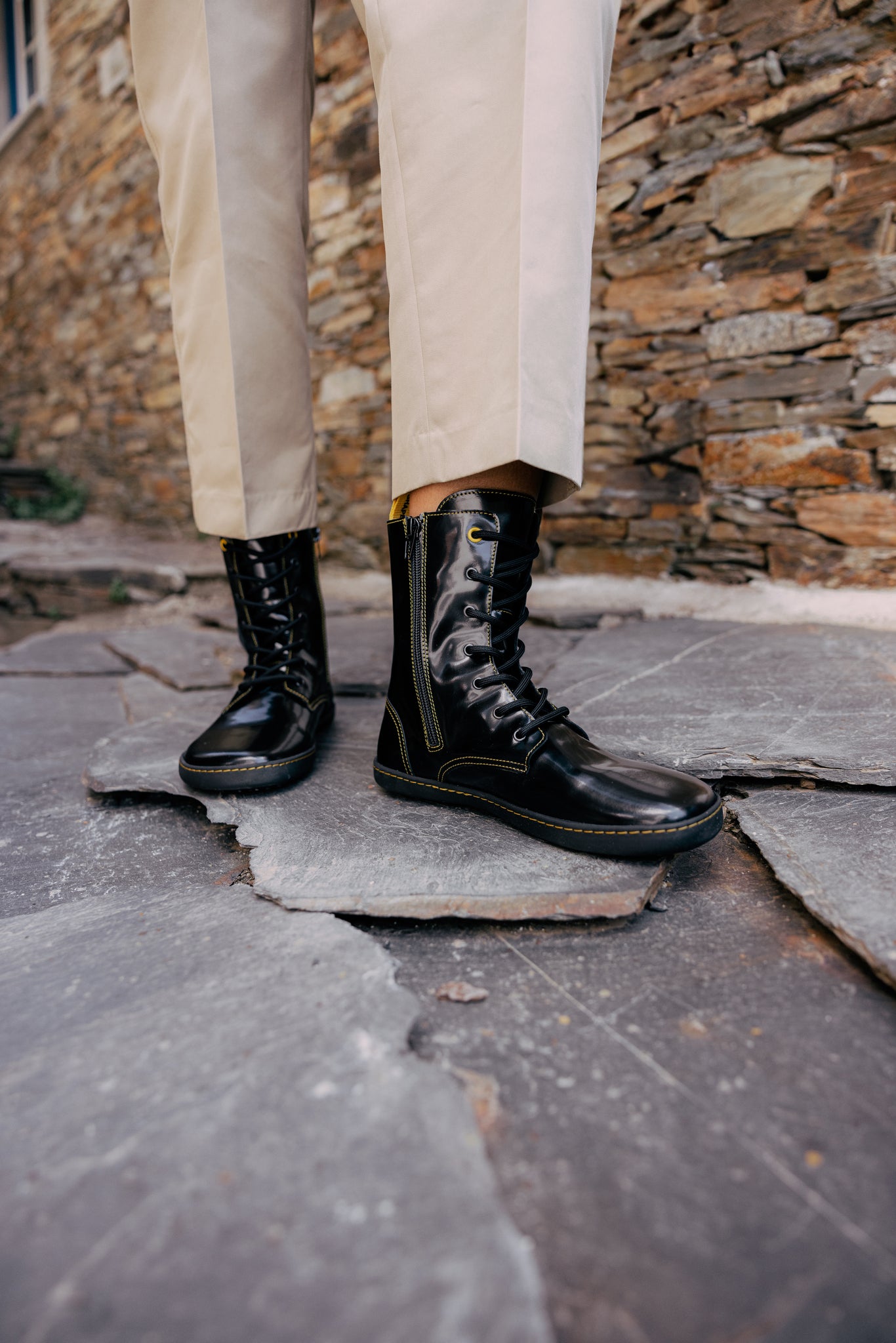Shapen - Maverick Black Yellow - Botas barefoot