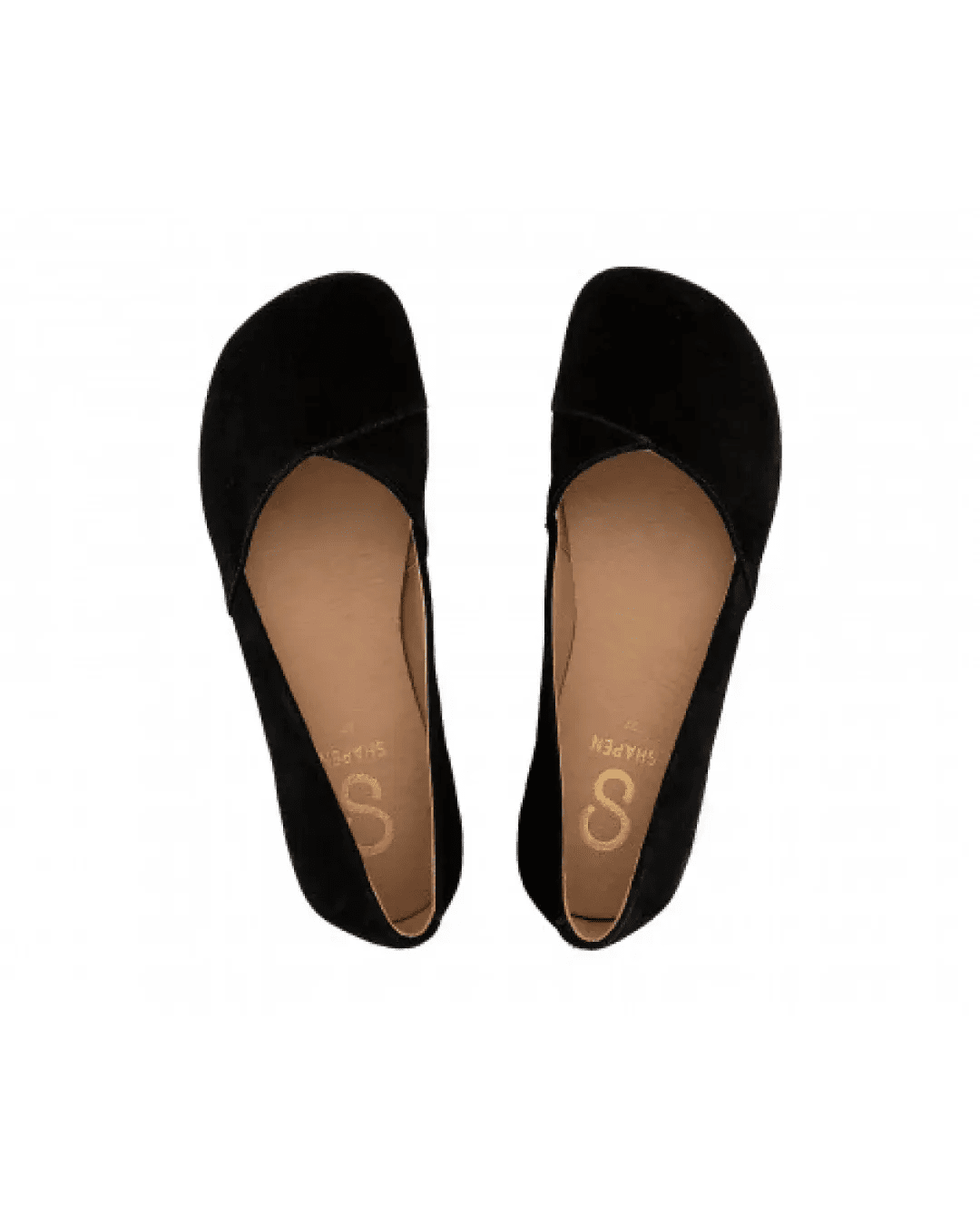 Shapen - Peony 2.0 Black Suede - Bailarinas barefoot