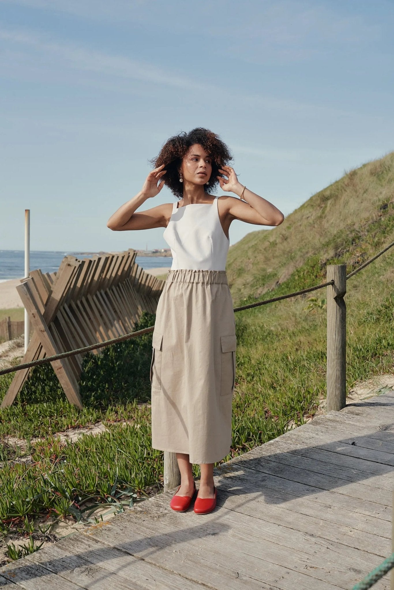 Shapen - Peony 2.0 Cherry Leather - Bailarinas barefoot