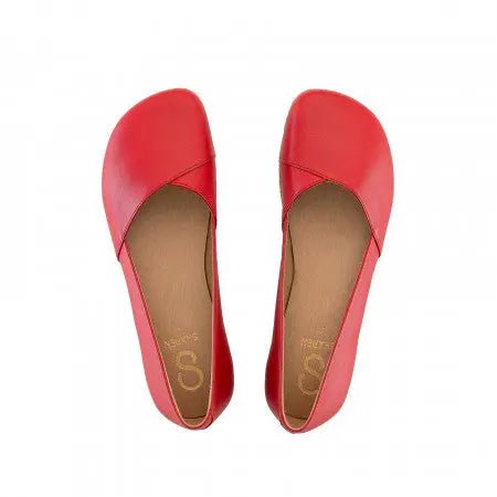 Shapen - Peony 2.0 Cherry Leather - Bailarinas barefoot