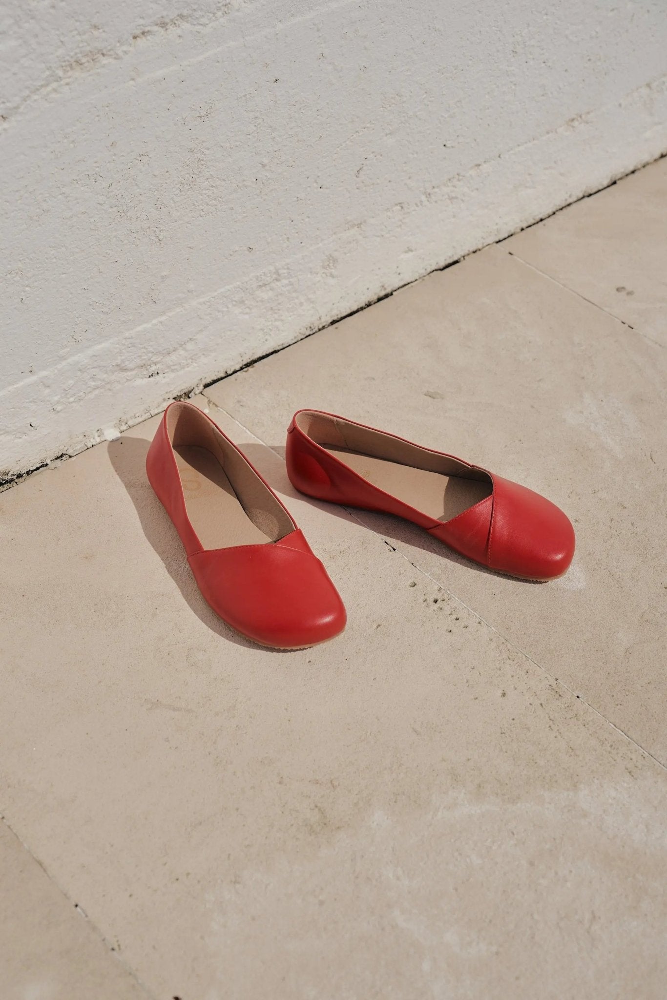 Shapen - Peony 2.0 Cherry Leather - Bailarinas barefoot