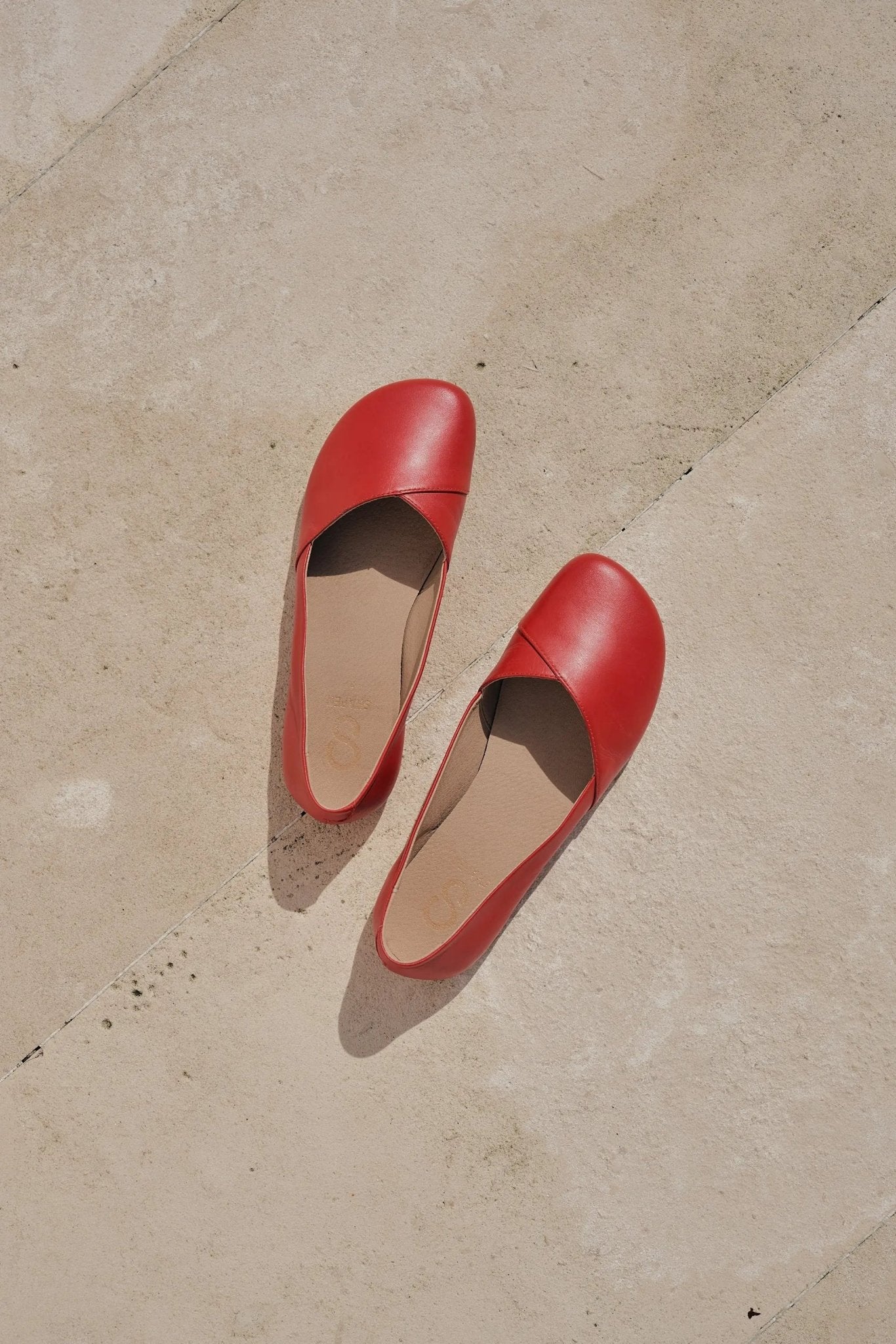 Shapen - Peony 2.0 Cherry Leather - Bailarinas barefoot