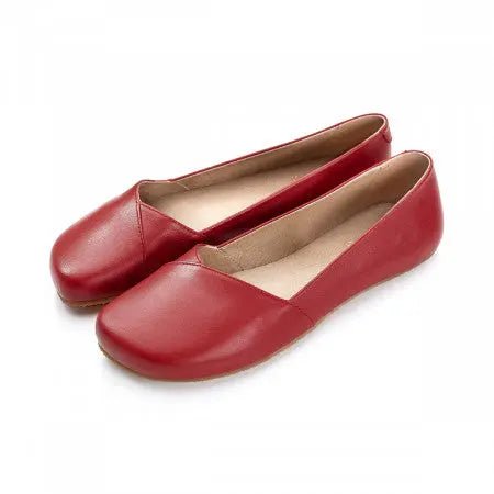 Shapen - Peony 2.0 Cherry Leather - Bailarinas barefoot