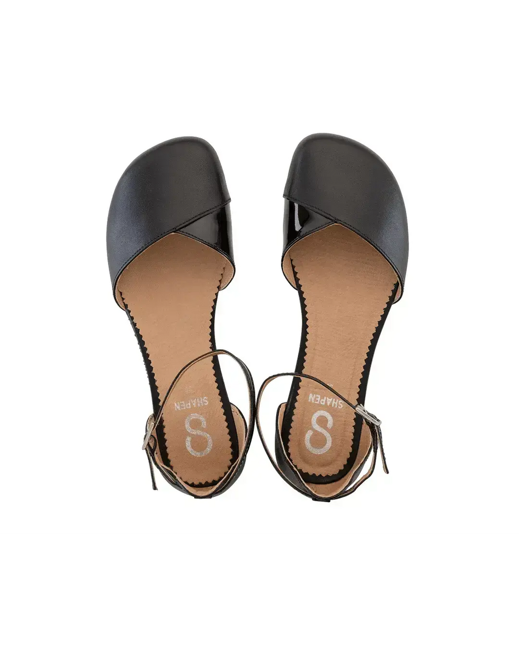 Shapen – Poppy Black - Bailarinas abiertas barefoot
