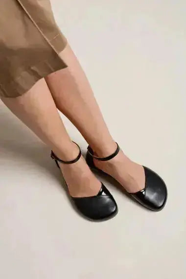 Shapen – Poppy Black - Bailarinas abiertas barefoot