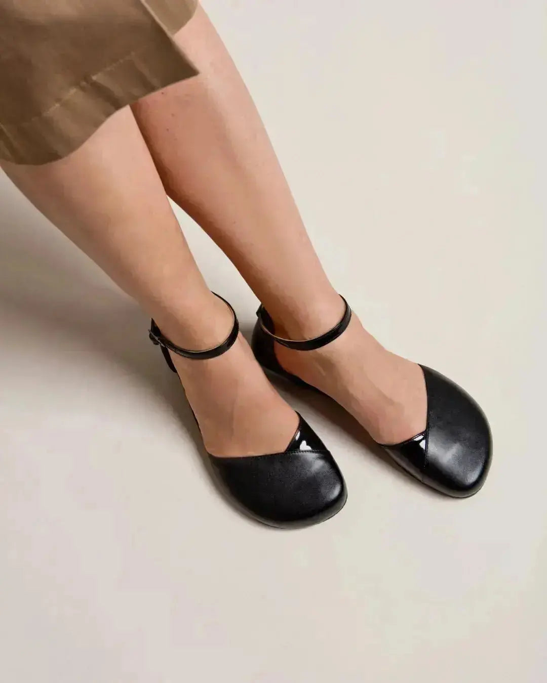 Shapen – Poppy Black - Bailarinas abiertas barefoot