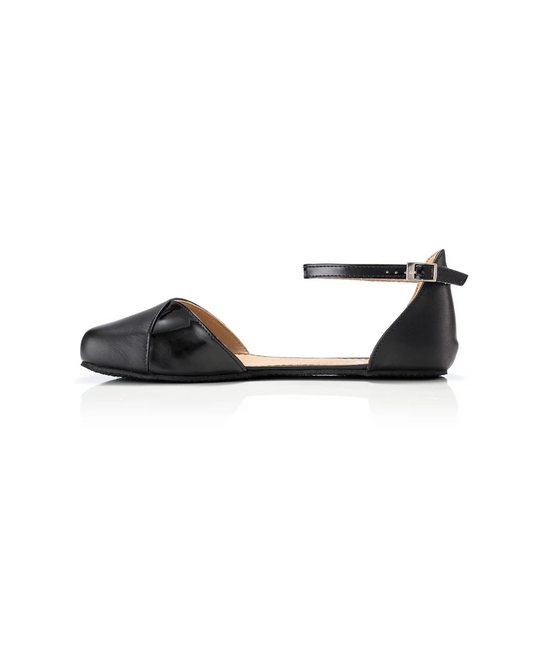 Shapen – Poppy Black Vegan - Bailarinas abiertas barefoot