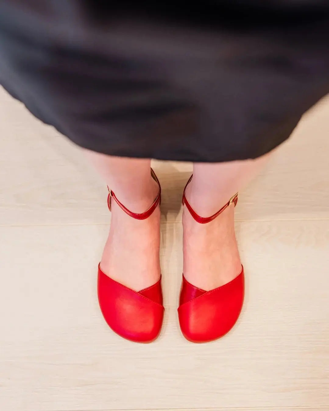 Shapen – Poppy Cherry - Bailarinas abiertas barefoot