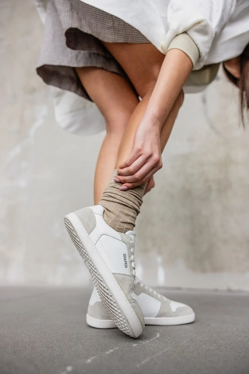 Shapen - Re:Wind White - Sneakers barefoot