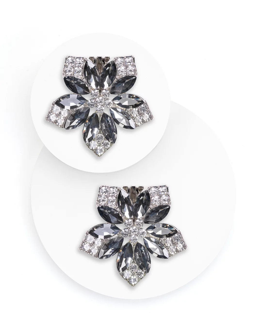 Shapen - Shoe Clips Black Crystal Flower - Decoración para calzado barefoot