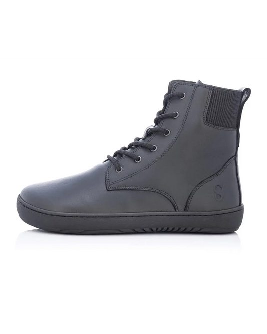 Shapen - Urbaneer 2.0 Black Smooth Leather - Botas barefoot