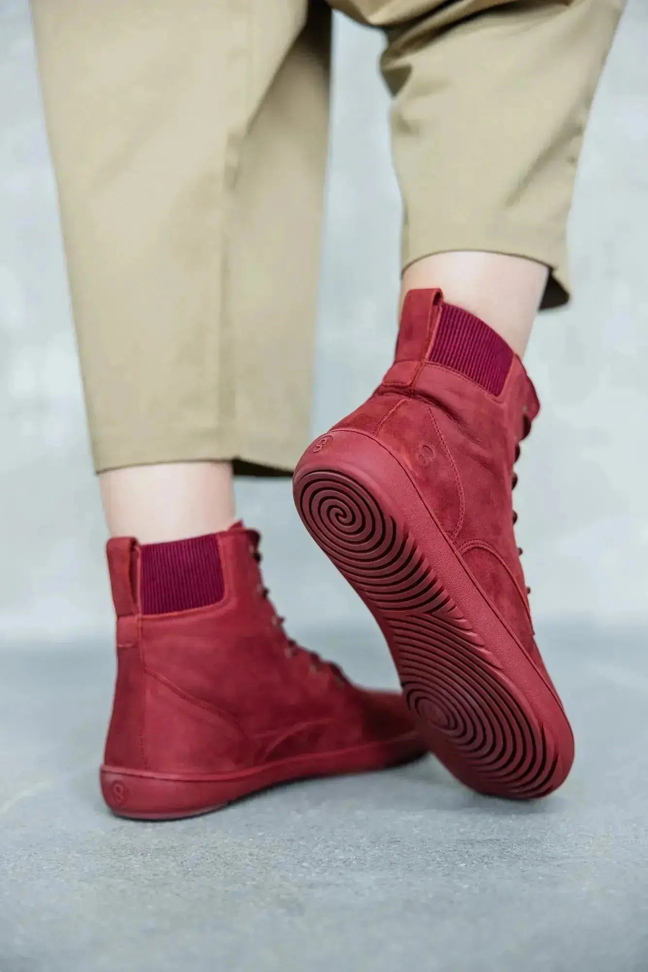 Shapen - Urbaneer 2.0 Burgundy - Botines barefoot elegantes de invierno