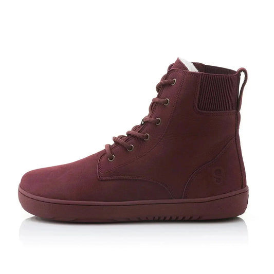 Shapen - Urbaneer 2.0 Burgundy - Botines barefoot elegantes de invierno