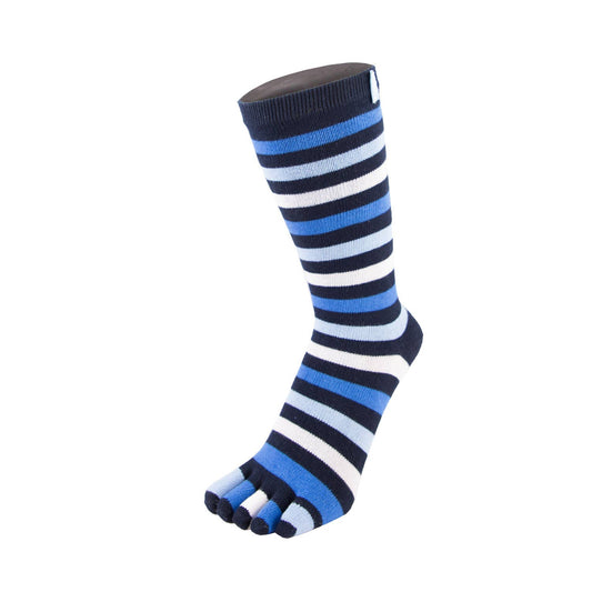 TOETOE - Calcetines de dedos de media caña - Tallas 35-46 - Striped Denim-TOETOE-Cacles Barefoot-Tienda de calzado barefoot respetuoso minimalista
