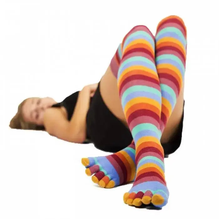 TOETOE Essential Ray - Calcetines de dedos encima de la rodilla - Unitalla (tallas 35-46)