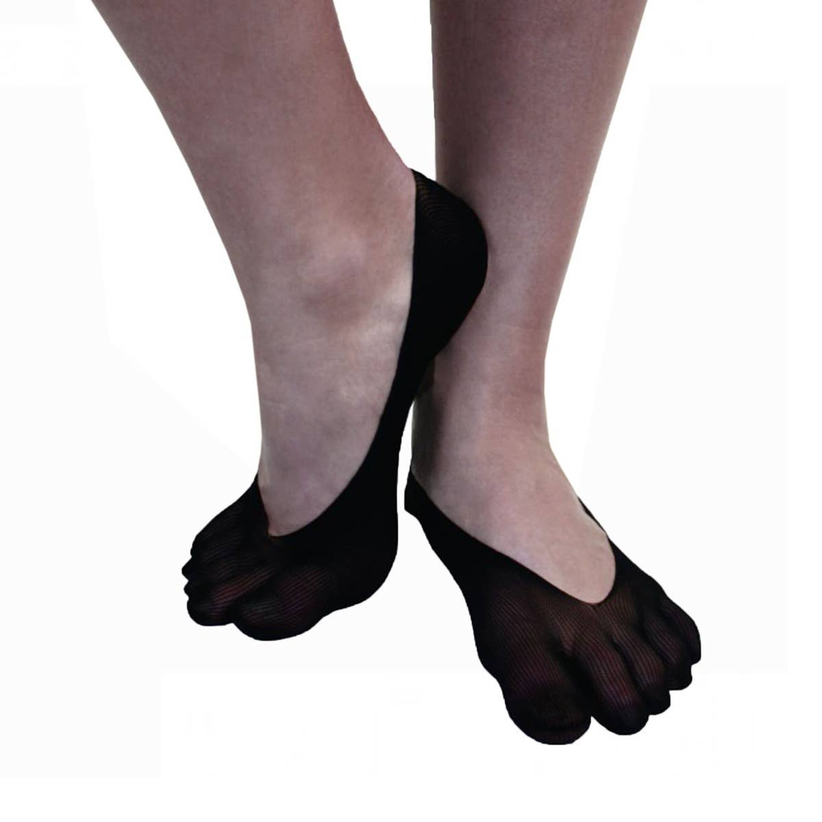 TOETOE - Pinkies de Dedos de Nylon Black - Unitalla - EU 35 - 42 [BF] - Cacles Barefoot