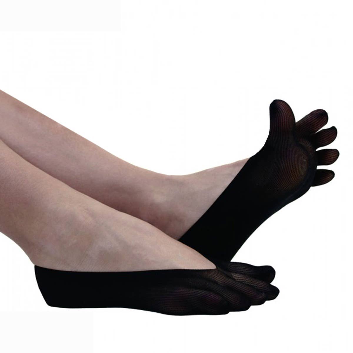 TOETOE - Pinkies de Dedos de Nylon Black - Unitalla - EU 35-42-TOETOE-Cacles Barefoot-Tienda de calzado barefoot respetuoso minimalista
