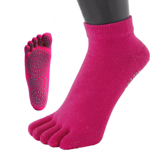 TOETOE - calcetines cortos de dedos - Yoga & Pilates Tallas 35-38 / Fuchsia-TOETOE-Cacles Barefoot-Tienda de calzado barefoot respetuoso minimalista