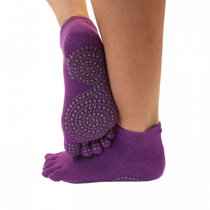 TOETOE - calcetines cortos de dedos - Yoga & Pilates Tallas 35-38 / Purple-TOETOE-Cacles Barefoot-Tienda de calzado barefoot respetuoso minimalista