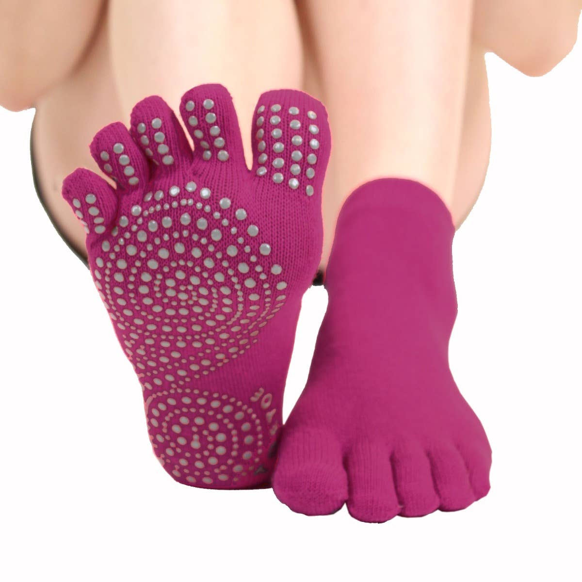 TOETOE - calcetines cortos de dedos - Yoga & Pilates Tallas 35-38 / Purple-TOETOE-Cacles Barefoot-Tienda de calzado barefoot respetuoso minimalista