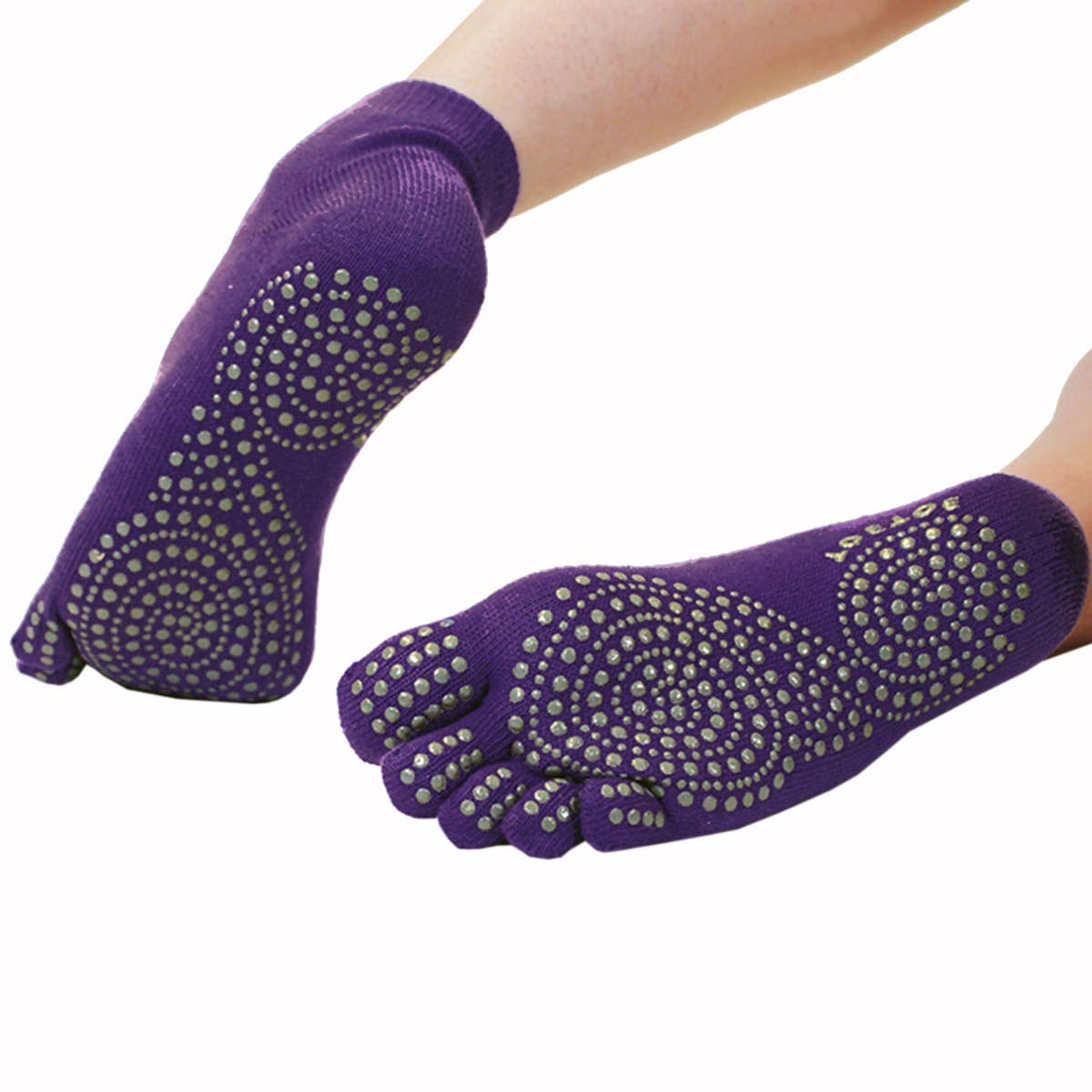 TOETOE - calcetines cortos de dedos - Yoga & Pilates Tallas 35-38 / Purple-TOETOE-Cacles Barefoot-Tienda de calzado barefoot respetuoso minimalista